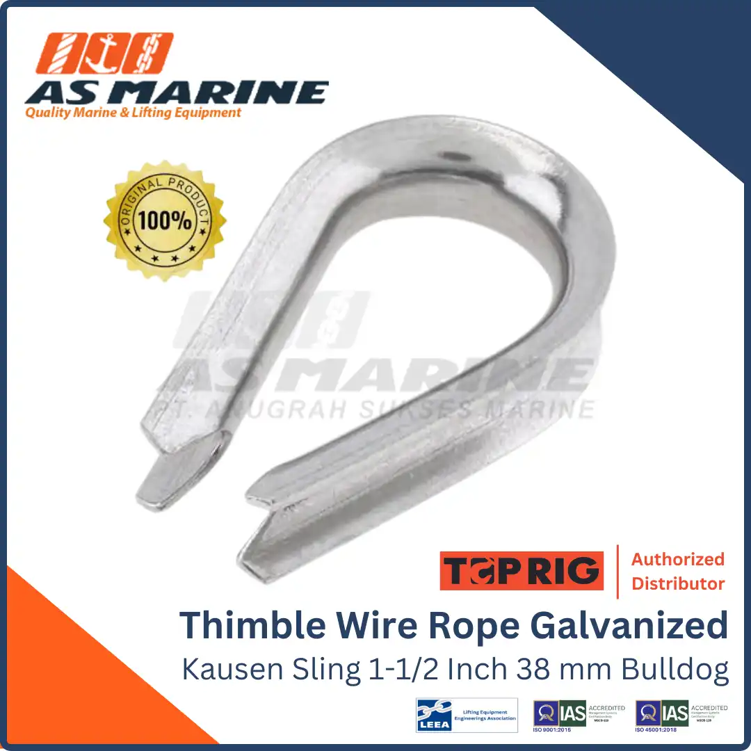 Toprig Thimble Wire Rope / Kausen Sling Galvanized 1-1/2 Inch